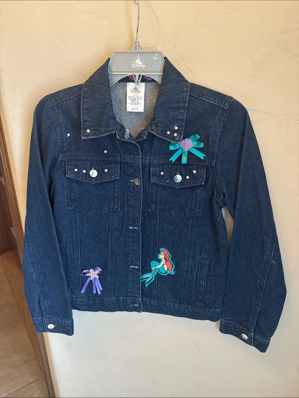 NWT Disney The Little Mermaid Jean Jacket! Youth 11/12
